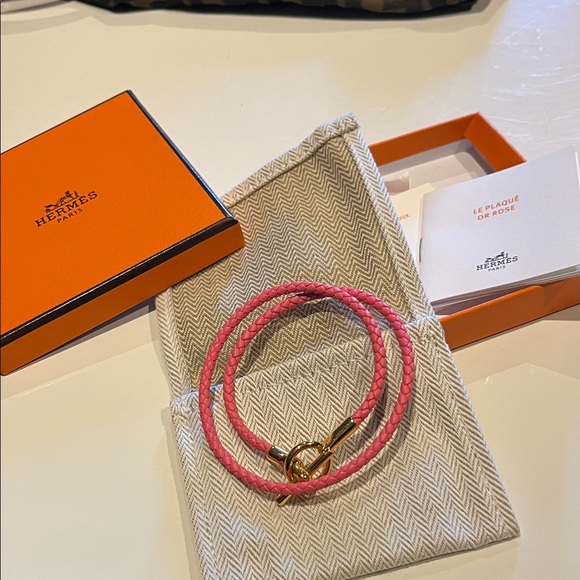 Hermes Pink and Gold Women's Bracelet